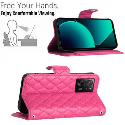 YB Imprinting Series-8 for Xiaomi 13T / 13T Pro Phone Case 7-Card Slots Leather Flip Cover