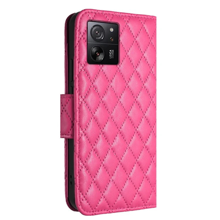 YB Imprinting Series-8 for Xiaomi 13T / 13T Pro Phone Case 7-Card Slots Leather Flip Cover