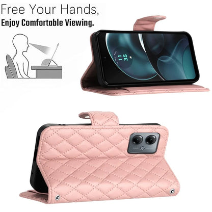 YB Imprinting Series-8 for Motorola Moto G14 4G Case Anti-Dorp Leather Phone Cover with 7 Card Slots