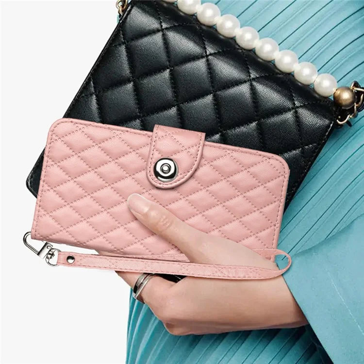 YB Imprinting Series-8 for Motorola Moto G14 4G Case Anti-Dorp Leather Phone Cover with 7 Card Slots