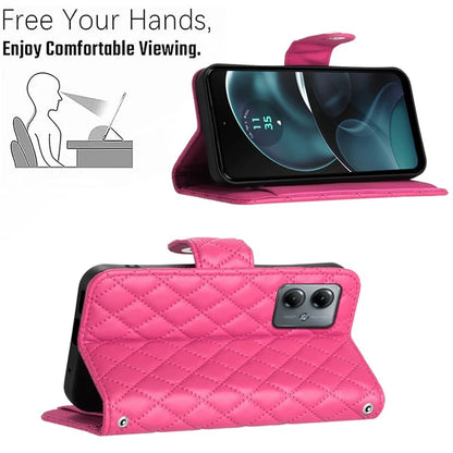 YB Imprinting Series-8 for Motorola Moto G14 4G Case Anti-Dorp Leather Phone Cover with 7 Card Slots