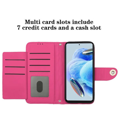 YB Imprinting Series-8 for Xiaomi Redmi Note 12 Pro 5G / Poco X5 Pro 5G Leather Phone Case with Hand Strap