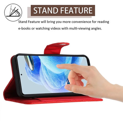 YB Imprinting Series-8 for Xiaomi Redmi Note 12 Pro 5G / Poco X5 Pro 5G Leather Phone Case with Hand Strap