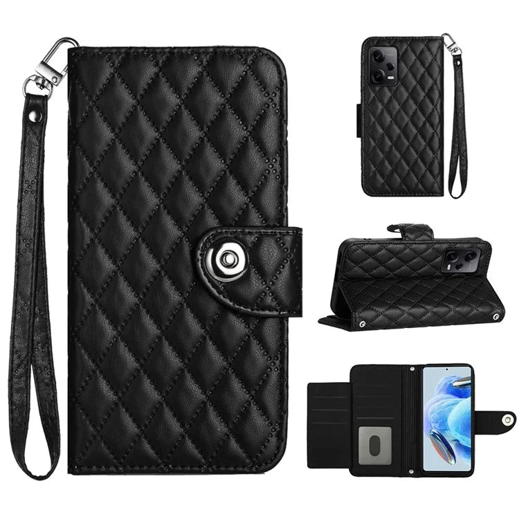 YB Imprinting Series-8 for Xiaomi Redmi Note 12 Pro+ 5G Magnetic Case 7 Card Slots Leather Phone Cover