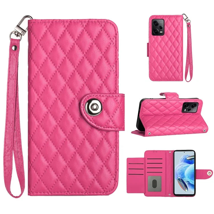 YB Imprinting Series-8 for Xiaomi Redmi Note 12 Pro+ 5G Magnetic Case 7 Card Slots Leather Phone Cover