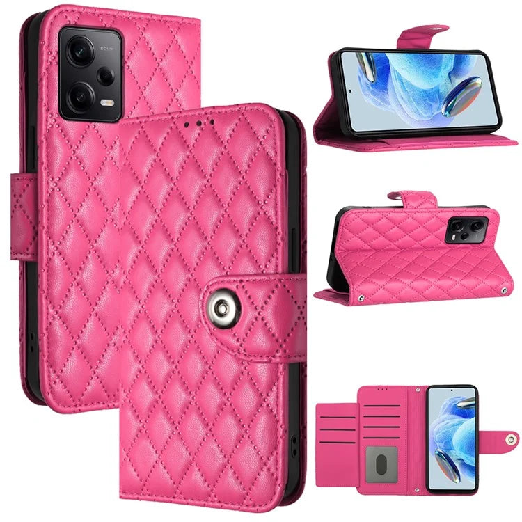 YB Imprinting Series-8 for Xiaomi Redmi Note 12 Pro+ 5G Magnetic Case 7 Card Slots Leather Phone Cover