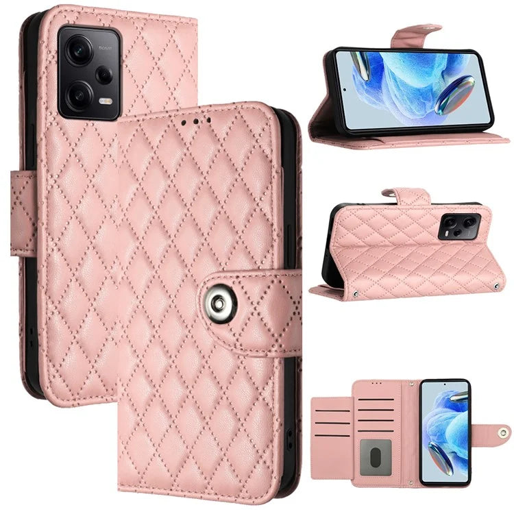 YB Imprinting Series-8 for Xiaomi Redmi Note 12 Pro+ 5G Magnetic Case 7 Card Slots Leather Phone Cover