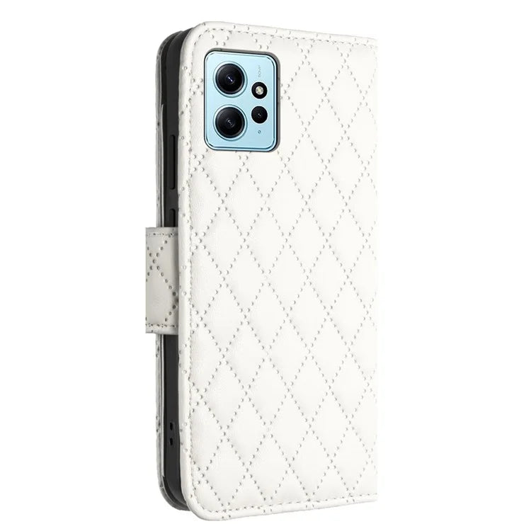 YB Imprinting Series-8 for Xiaomi Redmi Note 12 4G Case Leather Phone Wallet Cover with Hand Strap
