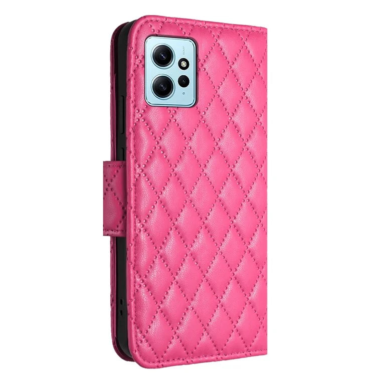 YB Imprinting Series-8 for Xiaomi Redmi Note 12 4G Case Leather Phone Wallet Cover with Hand Strap