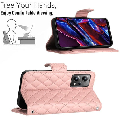 YB Imprinting Series-8 for Xiaomi Redmi Note 12 5G (Global) / Poco X5 5G Wallet Case Leather Anti-drop Phone Cover