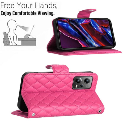 YB Imprinting Series-8 for Xiaomi Redmi Note 12 5G (Global) / Poco X5 5G Wallet Case Leather Anti-drop Phone Cover