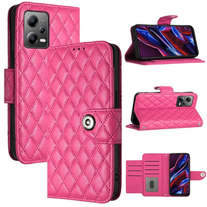 YB Imprinting Series-8 for Xiaomi Redmi Note 12 5G (Global) / Poco X5 5G Wallet Case Leather Anti-drop Phone Cover