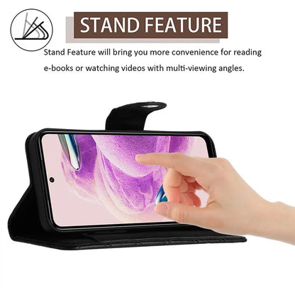 YB Imprinting Series-8 for Xiaomi Redmi Note 12S 4G Leather Case Rhombus 7 Card Slots Phone Cover