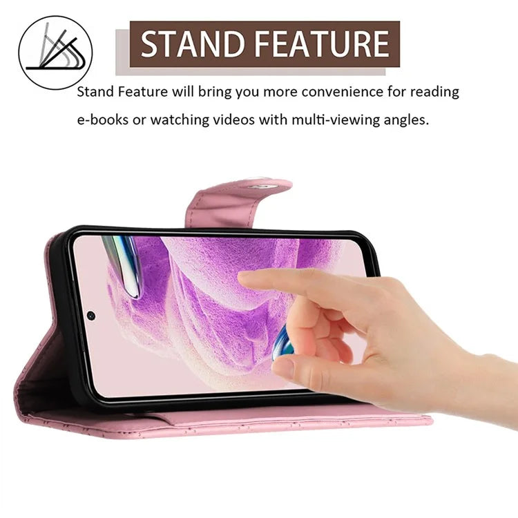 YB Imprinting Series-8 for Xiaomi Redmi Note 12S 4G Leather Case Rhombus 7 Card Slots Phone Cover