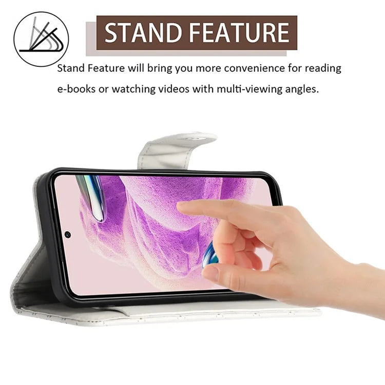 YB Imprinting Series-8 for Xiaomi Redmi Note 12S 4G Leather Case Rhombus 7 Card Slots Phone Cover