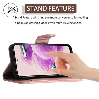 YB Imprinting Series-8 for Xiaomi Redmi Note 12S 4G Leather Case Rhombus 7 Card Slots Phone Cover