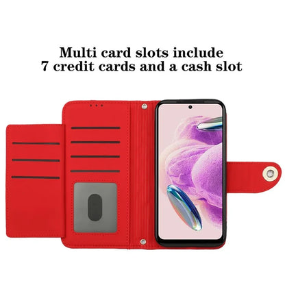 YB Imprinting Series-8 for Xiaomi Redmi Note 12S 4G Leather Case Rhombus 7 Card Slots Phone Cover