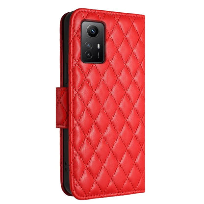 YB Imprinting Series-8 for Xiaomi Redmi Note 12S 4G Leather Case Rhombus 7 Card Slots Phone Cover