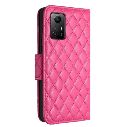 YB Imprinting Series-8 for Xiaomi Redmi Note 12S 4G Leather Case Rhombus 7 Card Slots Phone Cover