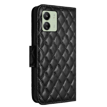 YB Imprinting Series-8 for Xiaomi Redmi 13C 4G / Poco C65 4G Case Rhombus Wallet Smart Phone Protector
