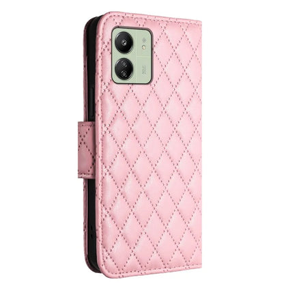 YB Imprinting Series-8 for Xiaomi Redmi 13C 4G / Poco C65 4G Case Rhombus Wallet Smart Phone Protector