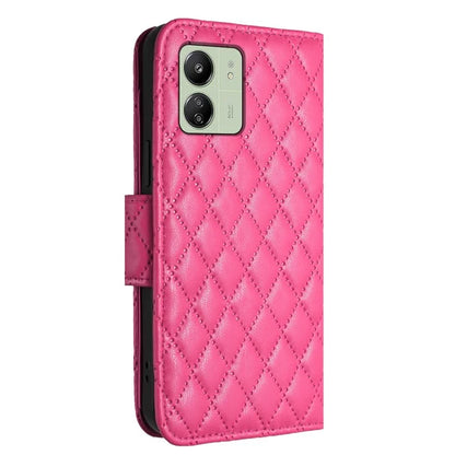 YB Imprinting Series-8 for Xiaomi Redmi 13C 4G / Poco C65 4G Case Rhombus Wallet Smart Phone Protector