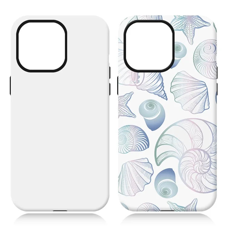 20Pcs  /  Pack For iPhone 15 TPU+PC Case 3D Sublimation Blank Glossy Phone Cover