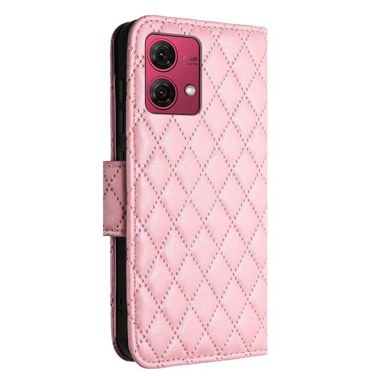 YB Imprinting Series-8 for Motorola Moto G84 5G Magnetic Phone Case Wallet Anti-scratch Cover with 7 Card Slots