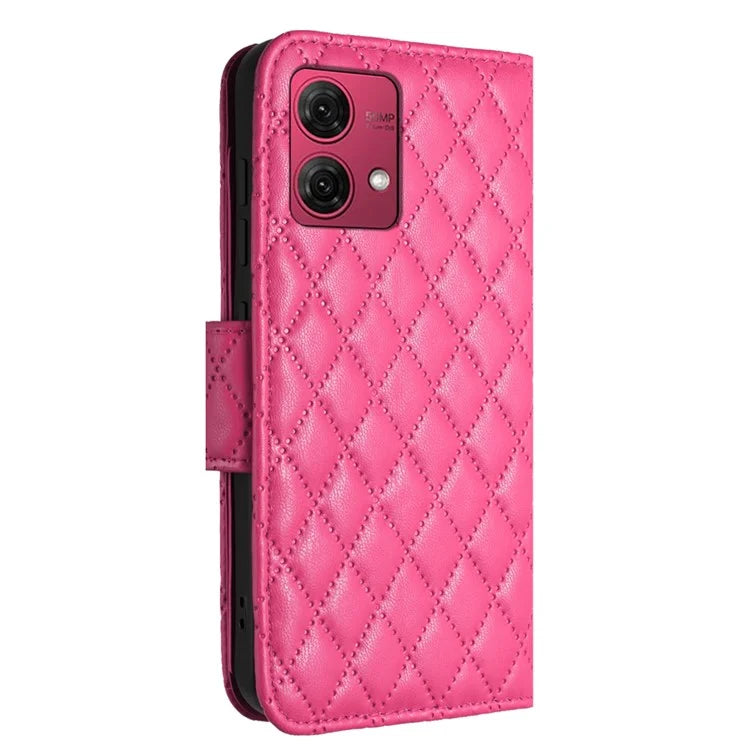 YB Imprinting Series-8 for Motorola Moto G84 5G Magnetic Phone Case Wallet Anti-scratch Cover with 7 Card Slots