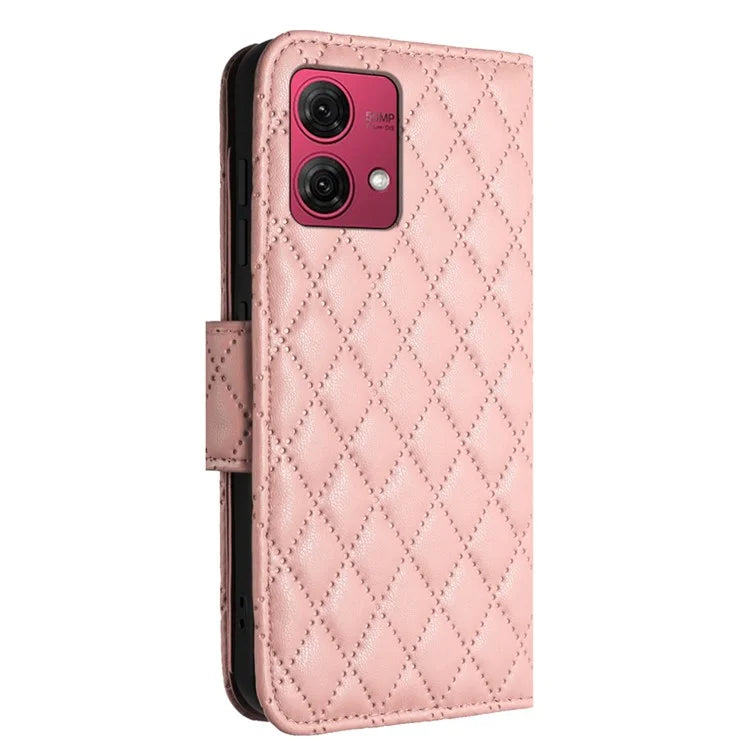 YB Imprinting Series-8 for Motorola Moto G84 5G Magnetic Phone Case Wallet Anti-scratch Cover with 7 Card Slots