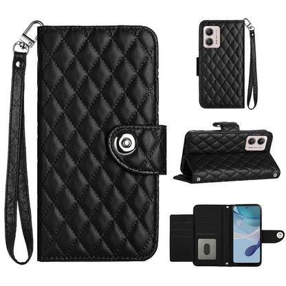 YB Imprinting Series-8 for Motorola Moto G53 5G / G23 4G / G13 4G Wallet Case Leather Phone Cover