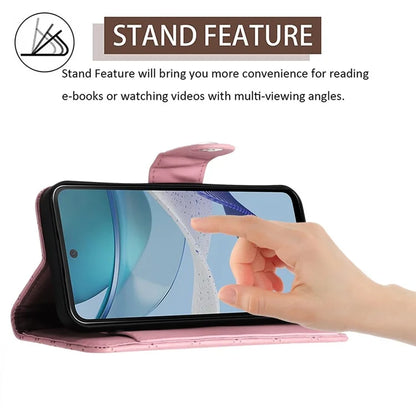 YB Imprinting Series-8 for Motorola Moto G53 5G / G23 4G / G13 4G Wallet Case Leather Phone Cover