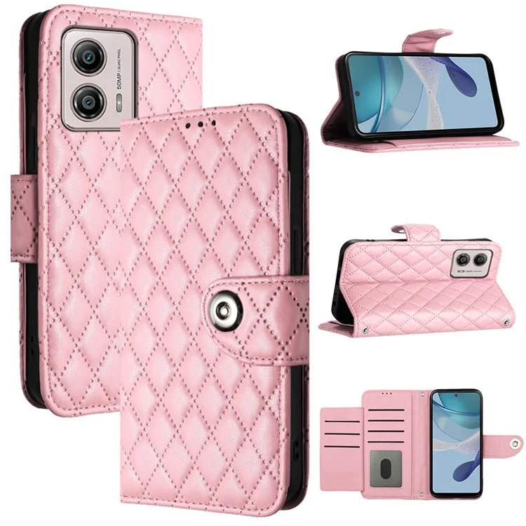 YB Imprinting Series-8 for Motorola Moto G53 5G / G23 4G / G13 4G Wallet Case Leather Phone Cover
