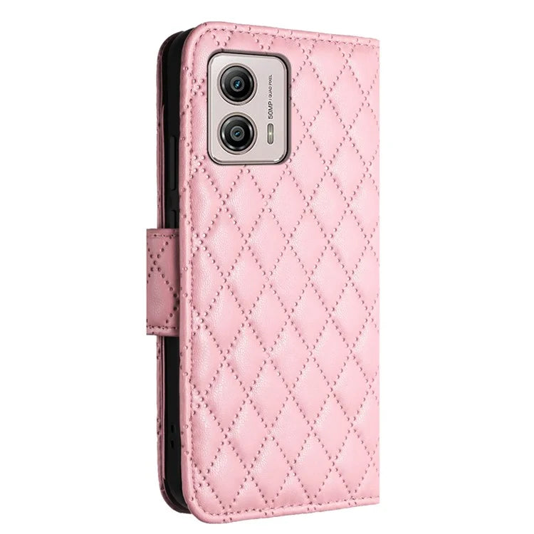 YB Imprinting Series-8 for Motorola Moto G53 5G / G23 4G / G13 4G Wallet Case Leather Phone Cover