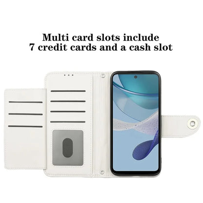 YB Imprinting Series-8 for Motorola Moto G53 5G / G23 4G / G13 4G Wallet Case Leather Phone Cover