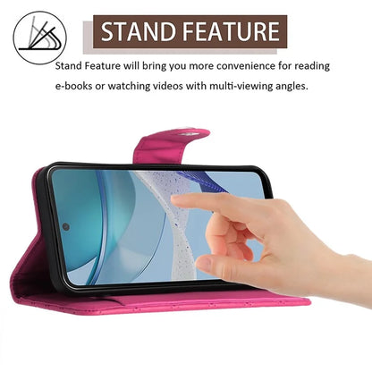 YB Imprinting Series-8 for Motorola Moto G53 5G / G23 4G / G13 4G Wallet Case Leather Phone Cover