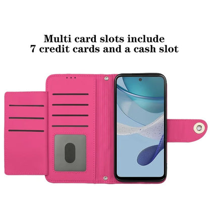 YB Imprinting Series-8 for Motorola Moto G53 5G / G23 4G / G13 4G Wallet Case Leather Phone Cover