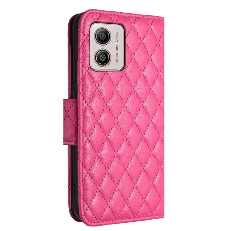 YB Imprinting Series-8 for Motorola Moto G53 5G / G23 4G / G13 4G Wallet Case Leather Phone Cover