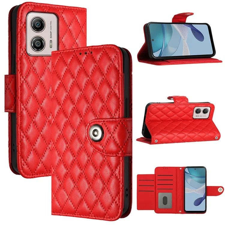 YB Imprinting Series-8 for Motorola Moto G53 5G / G23 4G / G13 4G Wallet Case Leather Phone Cover