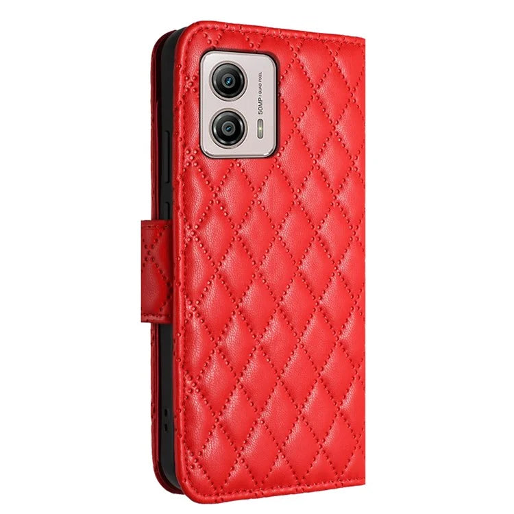 YB Imprinting Series-8 for Motorola Moto G53 5G / G23 4G / G13 4G Wallet Case Leather Phone Cover