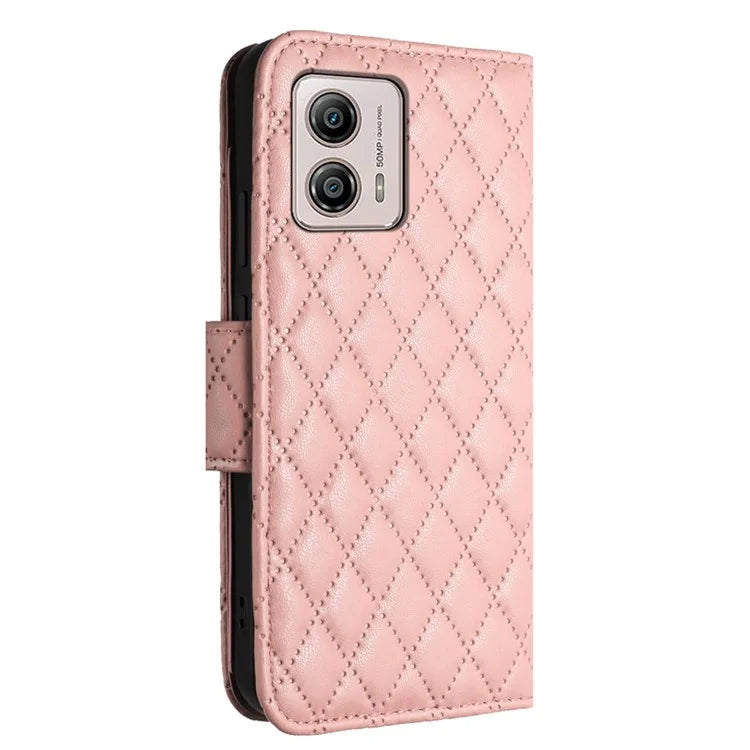 YB Imprinting Series-8 for Motorola Moto G53 5G / G23 4G / G13 4G Wallet Case Leather Phone Cover