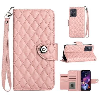 YB Imprinting Series-8 for Motorola Moto G54 5G Case PU Leather Wallet Stand Cover with 7 Card Slots