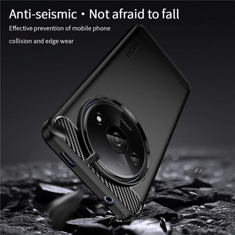 MOFI JK TPU Series-1 For Xiaomi Redmi A3 Protective Case TPU Phone Cover Carbon Fiber Texture