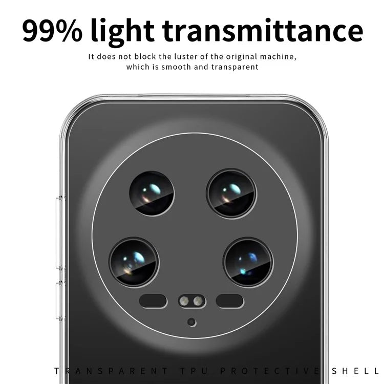 MOFI For Xiaomi 14 Ultra TPU Case Transparent Phone Cover Anti-scratch