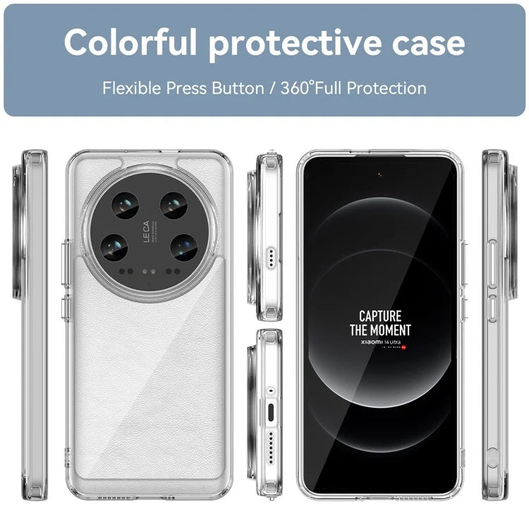 For Xiaomi 14 Ultra Case Drop-resistant TPU+Acrylic Phone Protective Cover