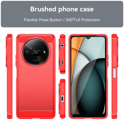 For Xiaomi Redmi A3 TPU Case Brushed Carbon Fiber Texture Phone Cover