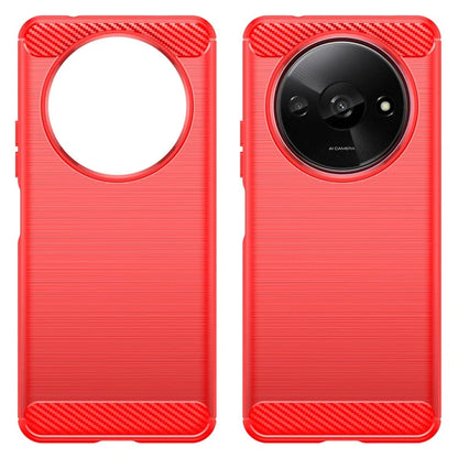 For Xiaomi Redmi A3 TPU Case Brushed Carbon Fiber Texture Phone Cover
