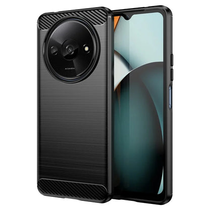For Xiaomi Redmi A3 TPU Case Brushed Carbon Fiber Texture Phone Cover