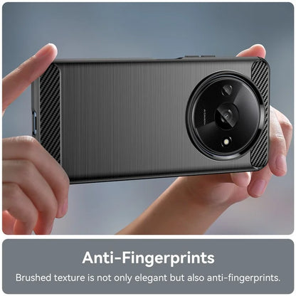 For Xiaomi Redmi A3 TPU Case Brushed Carbon Fiber Texture Phone Cover