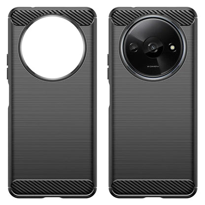For Xiaomi Redmi A3 TPU Case Brushed Carbon Fiber Texture Phone Cover